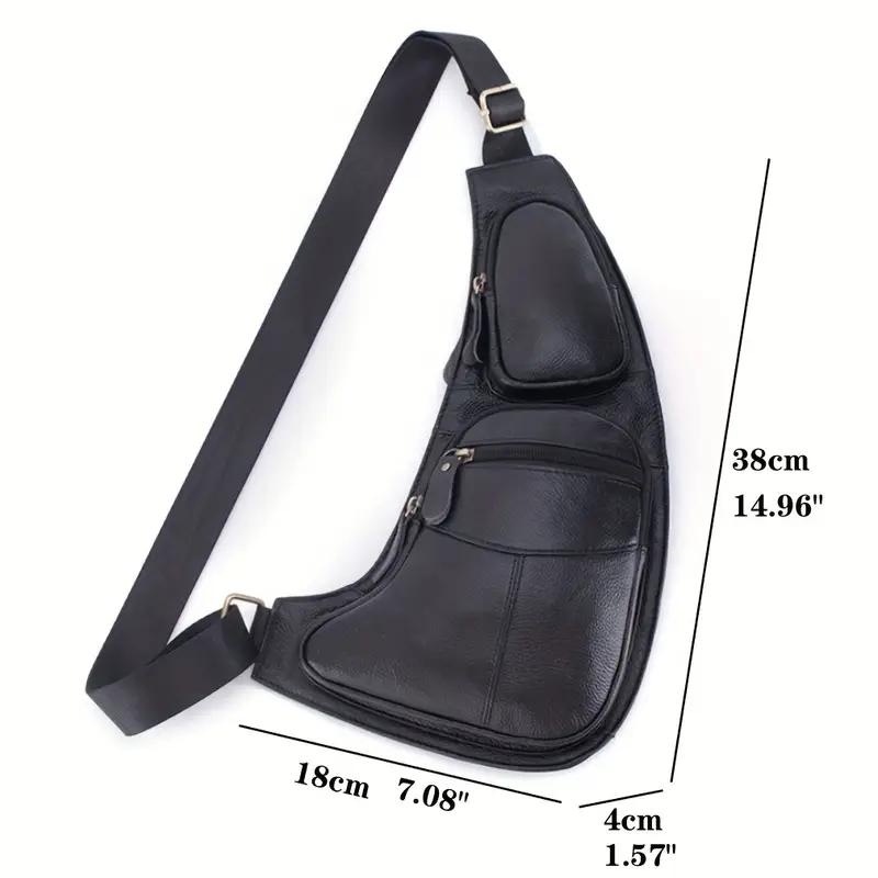 Leren crossbody slingbag