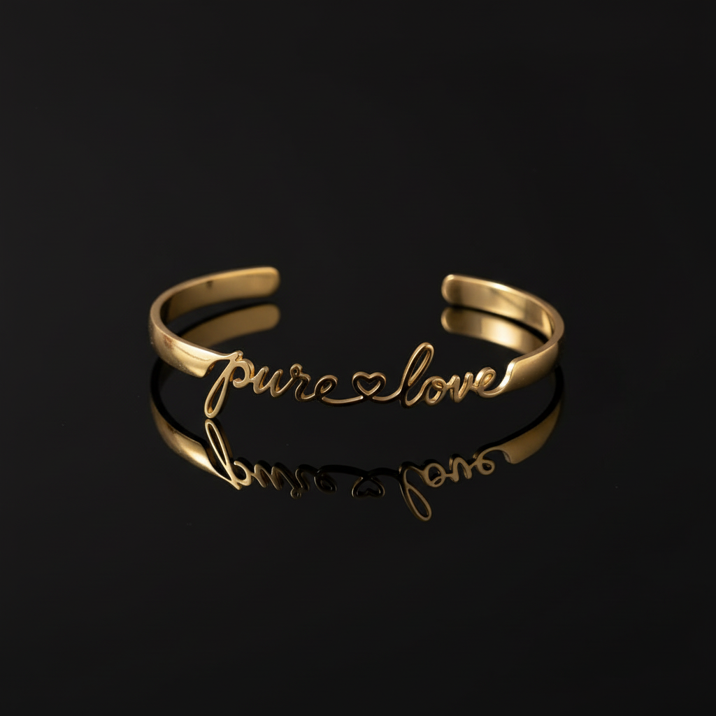 Pure Love gouden armband met gravure - Love Notes collectie