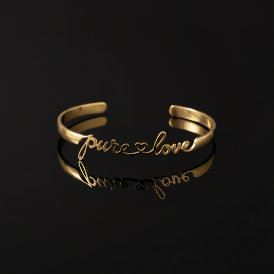 Pure Love gouden armband met gravure - Love Notes collectie