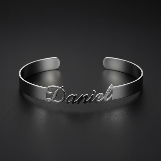 Zilveren armband met naam - unisex gepersonaliseerde armband MIYANA